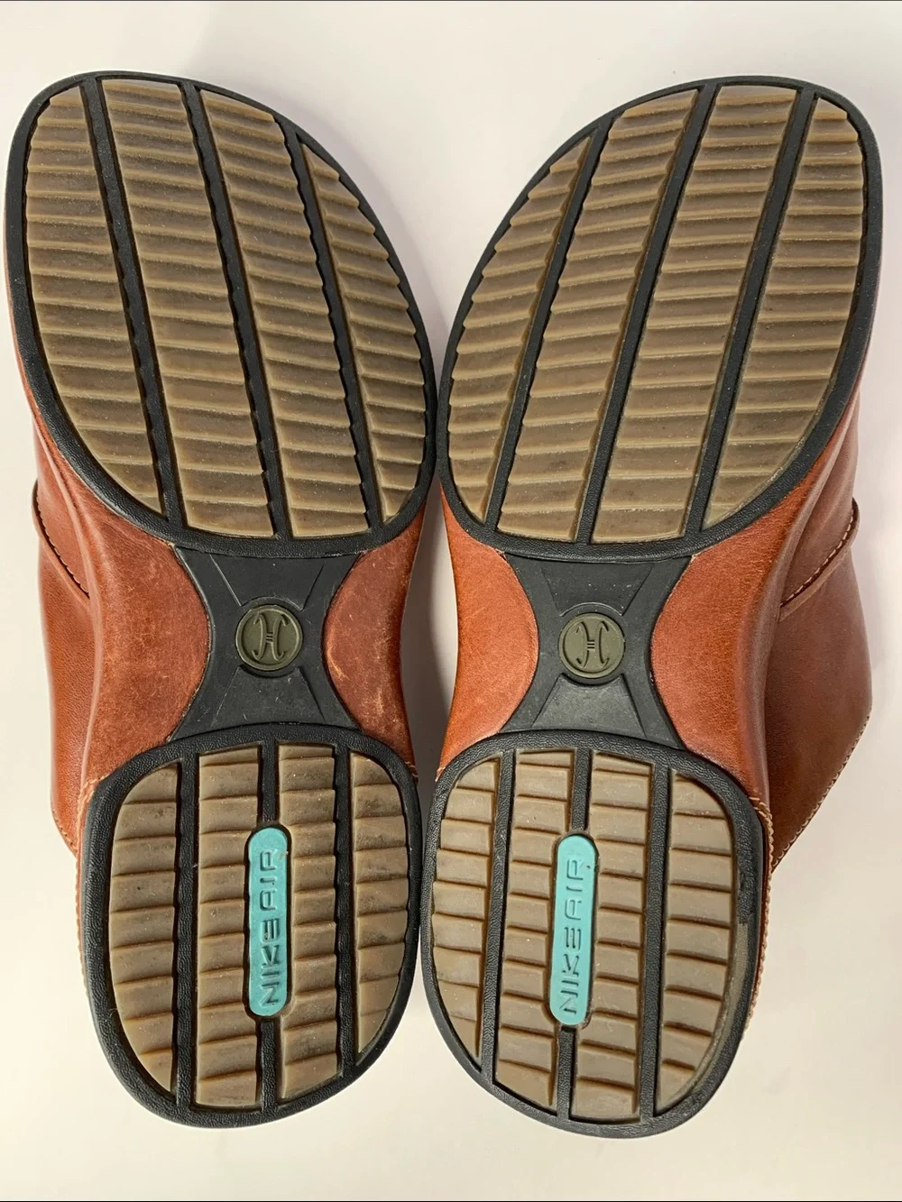 Cole Haan Cognac Brown Leather Slide Mules with Buckle. Size Men's 9M